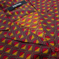 Bigdude Diamonds Viscose Relaxed Collar Shirt Mustard