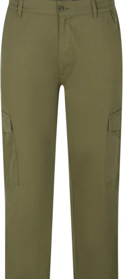 Bigdude Elasticated Waist Cargo Trousers Dark Khaki