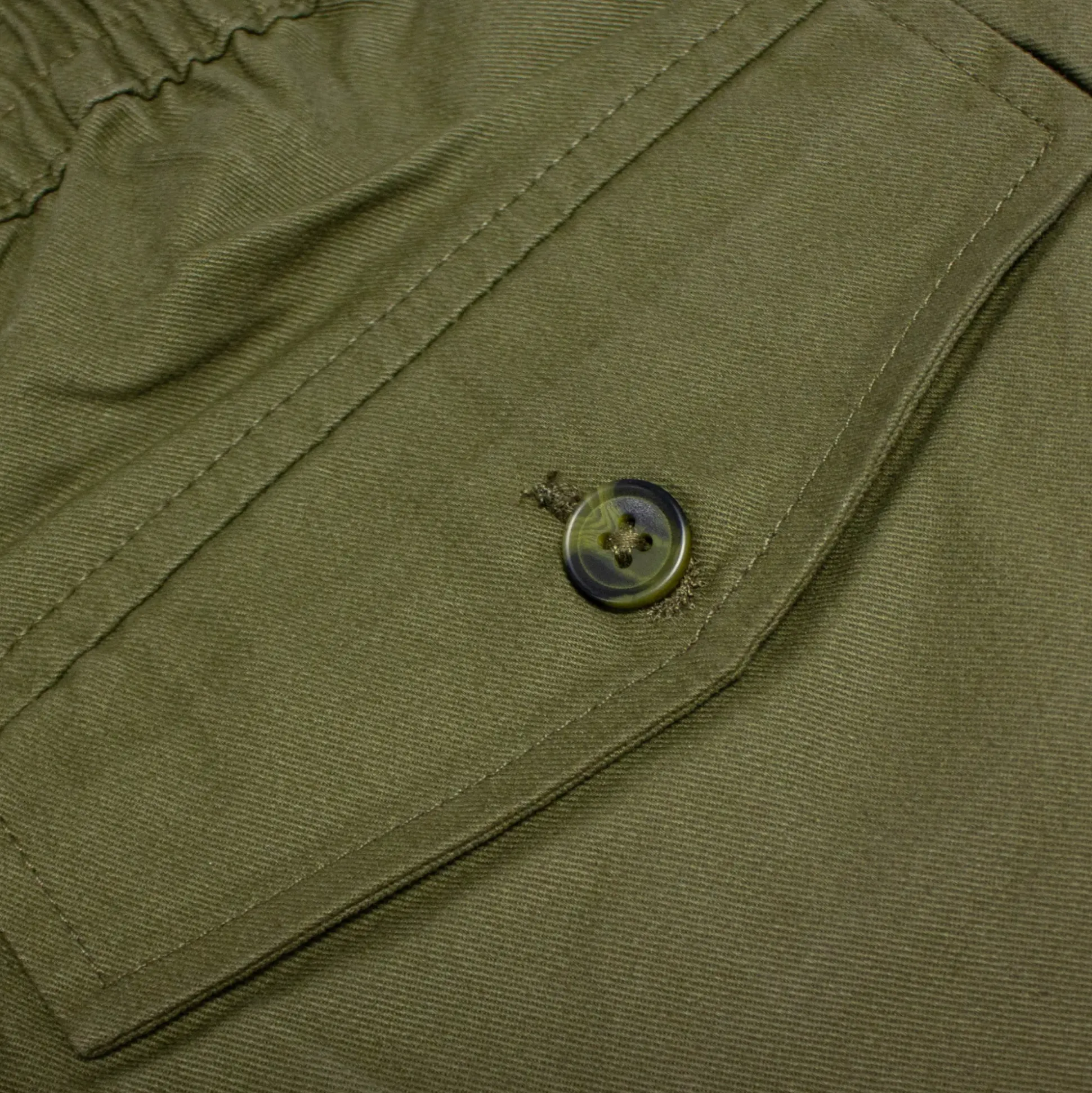 Bigdude Elasticated Waist Cargo Trousers Dark Khaki