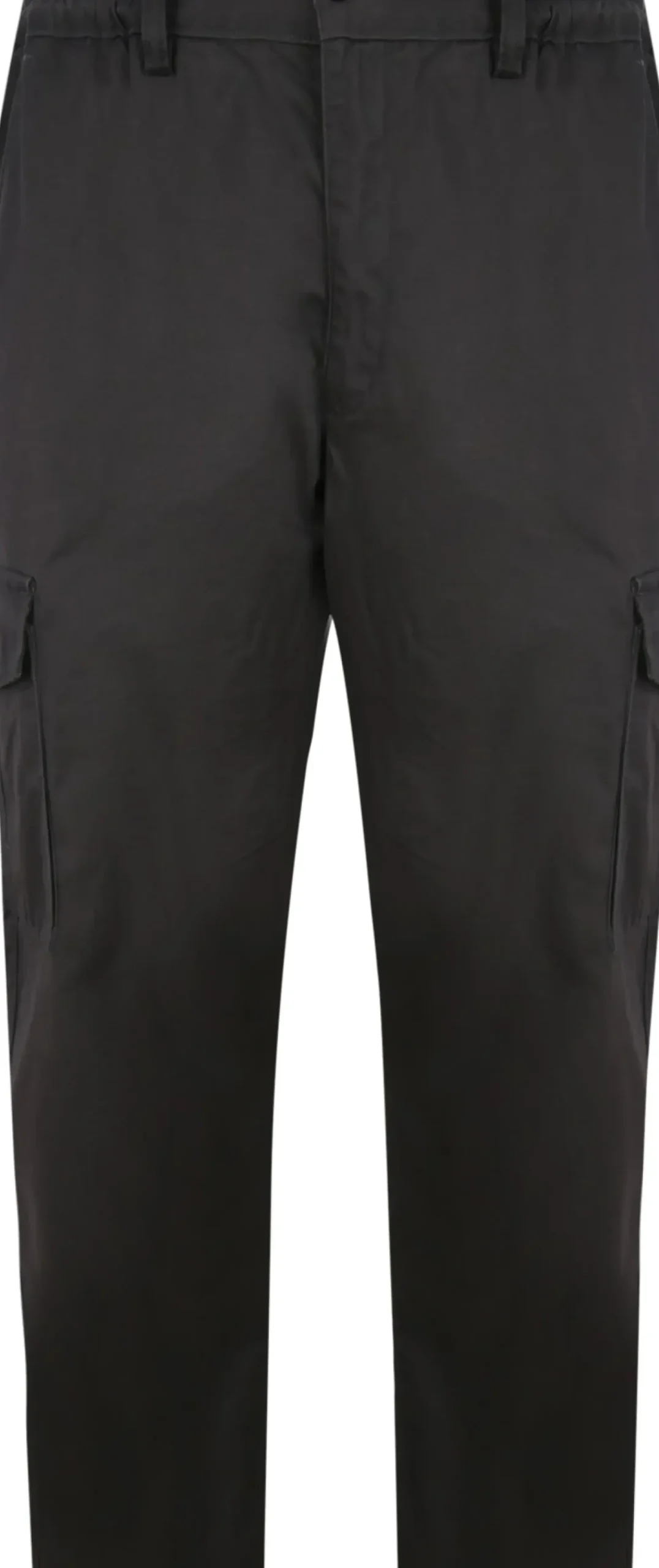 Bigdude Elasticated Waist Cargo Trousers Charcoal