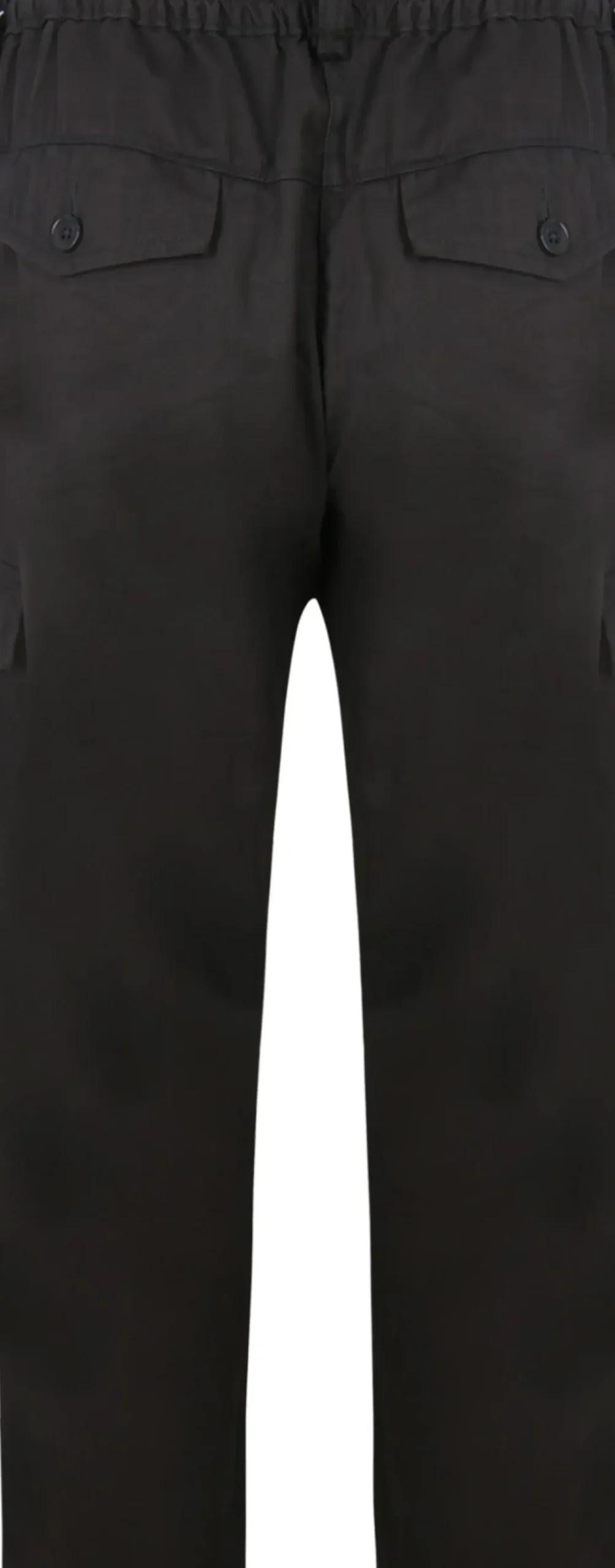 Bigdude Elasticated Waist Cargo Trousers Charcoal
