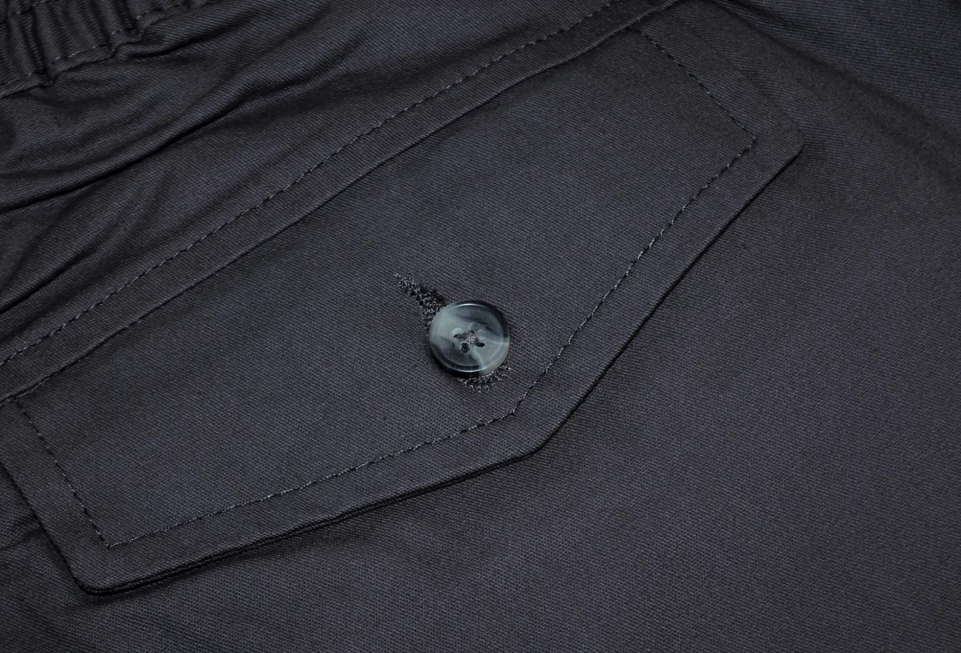 Bigdude Elasticated Waist Cargo Trousers Charcoal