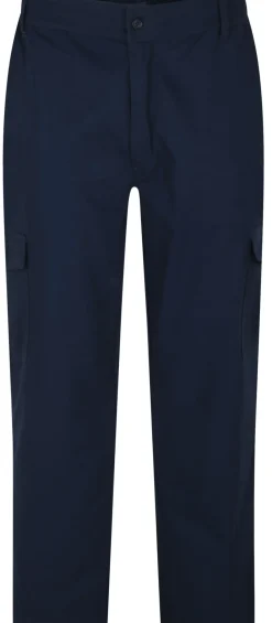 Bigdude Elasticated Waist Cargo Trousers Navy
