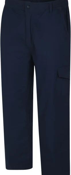 Bigdude Elasticated Waist Cargo Trousers Navy