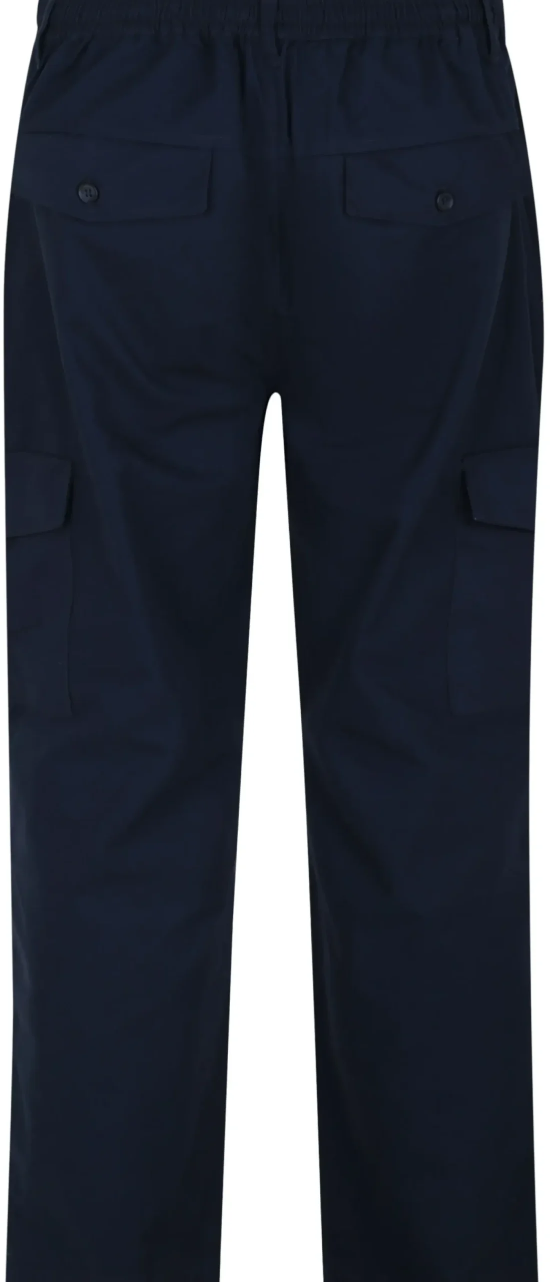 Bigdude Elasticated Waist Cargo Trousers Navy