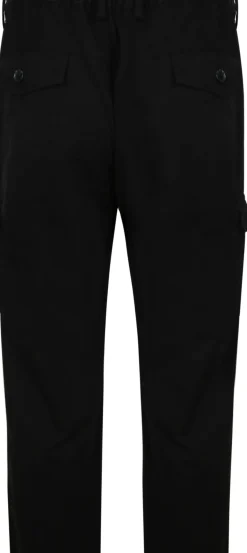 Bigdude Elasticated Waist Cargo Trousers Black