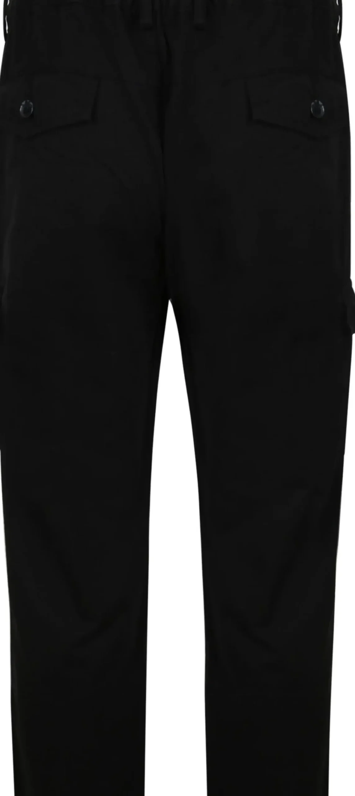 Bigdude Elasticated Waist Cargo Trousers Black