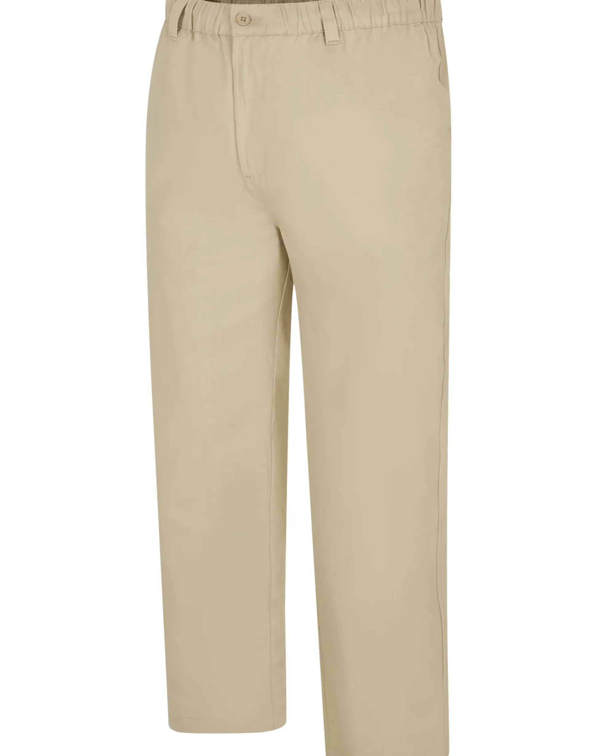 Bigdude Elasticated Waist Every Day Trousers Sand