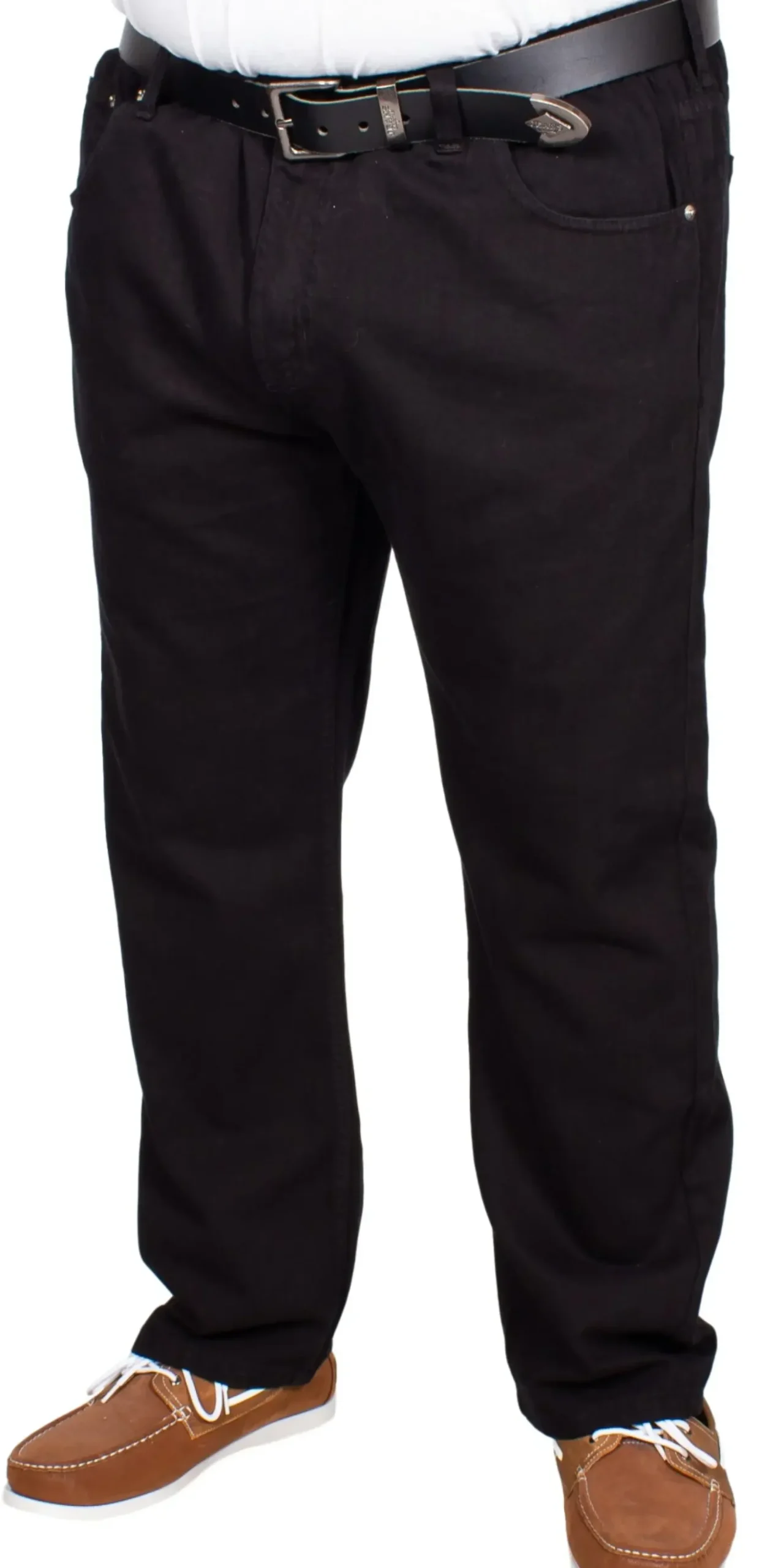 Bigdude Elasticated Waist Jeans Black