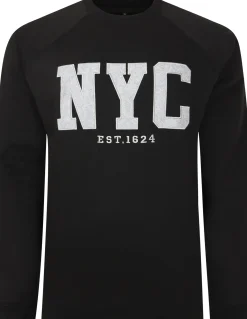 Bigdude Embroidered Crew Neck Jumper Black