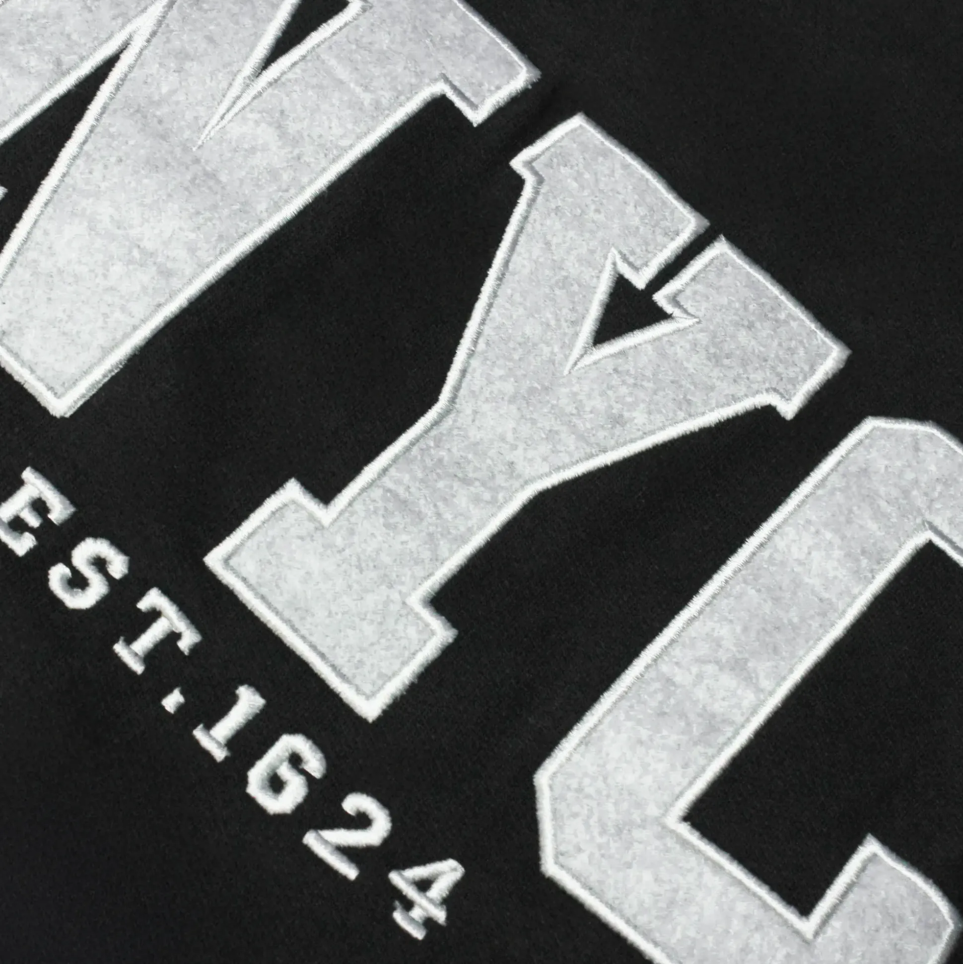 Bigdude Embroidered Crew Neck Jumper Black Tall