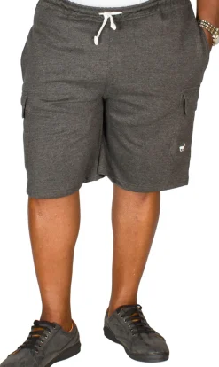 Bigdude Fleece Cargo Shorts Charcoal