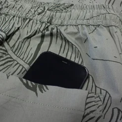 Bigdude Floral Print Cotton Shorts Khaki