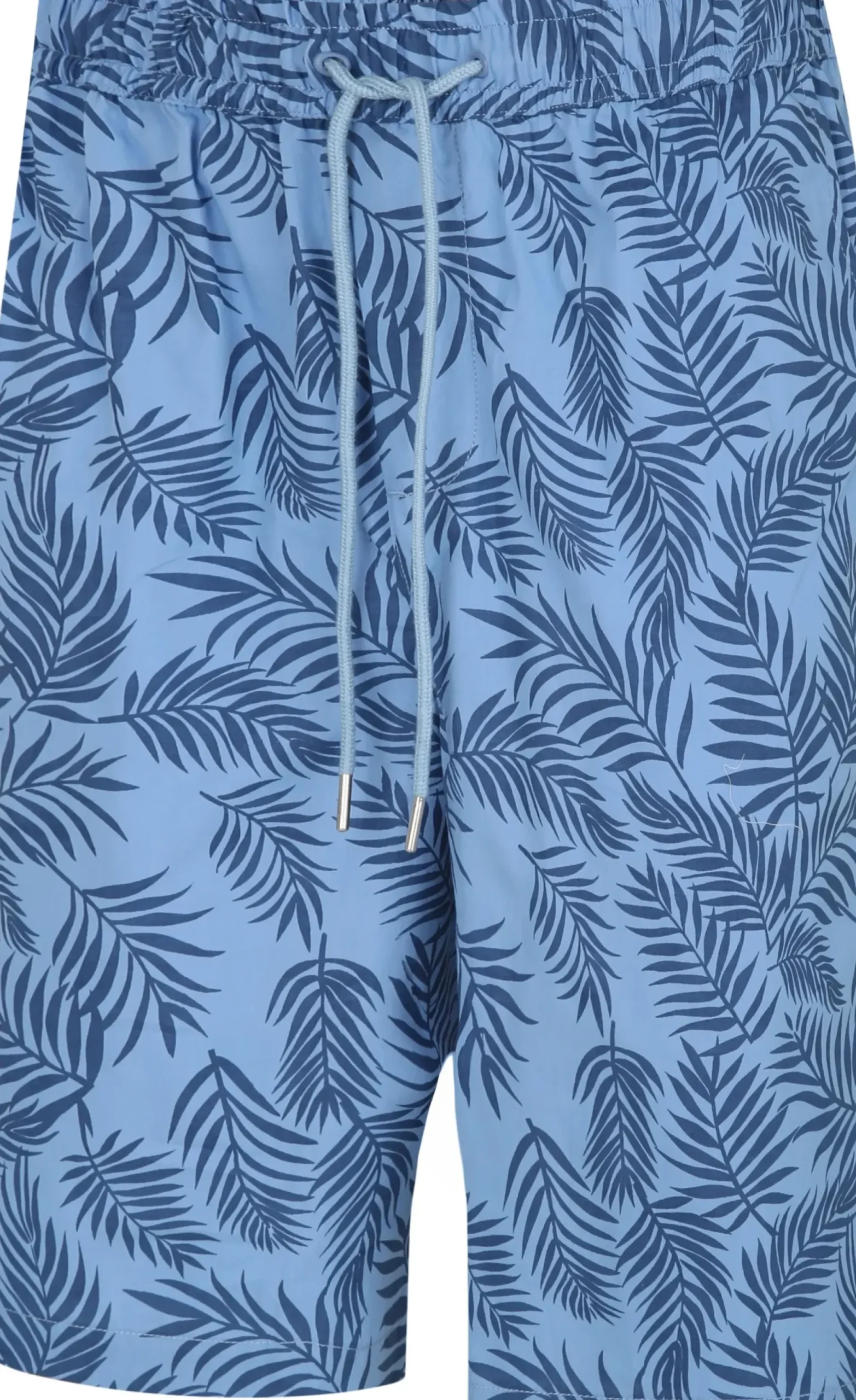Bigdude Floral Print Cotton Shorts Blue
