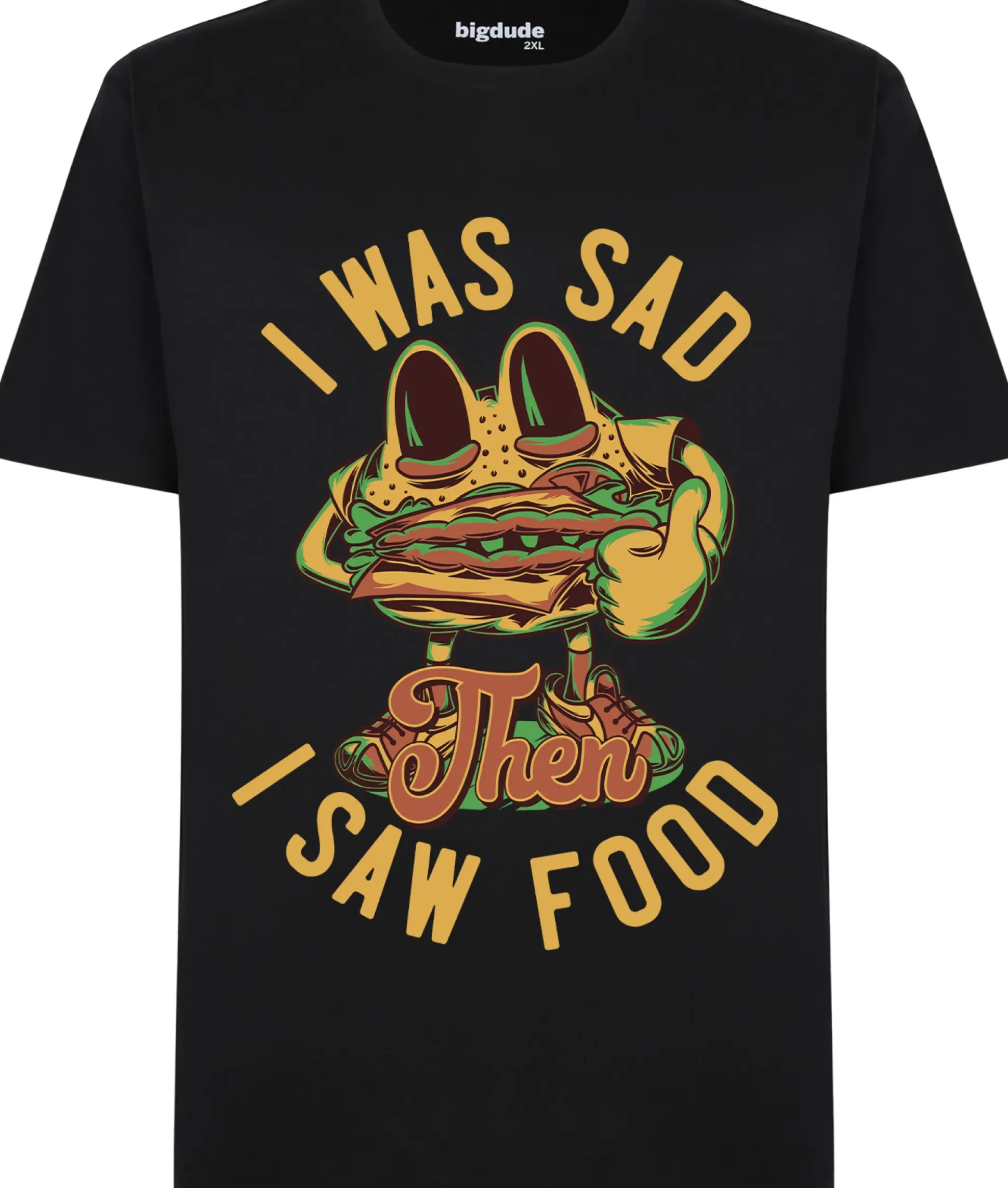 Bigdude Food Print T-Shirt Black
