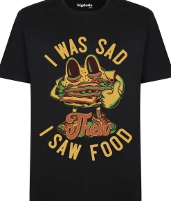 Bigdude Food Print T-Shirt Black Tall