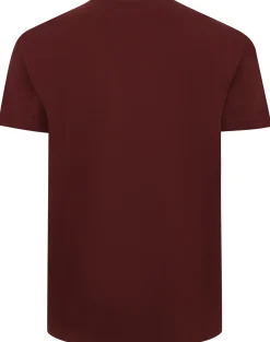 Bigdude Food Print T-Shirt Burgundy Tall