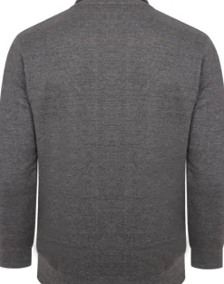 Bigdude Funnel Neck Full Zip Sweatshirt Charcoal