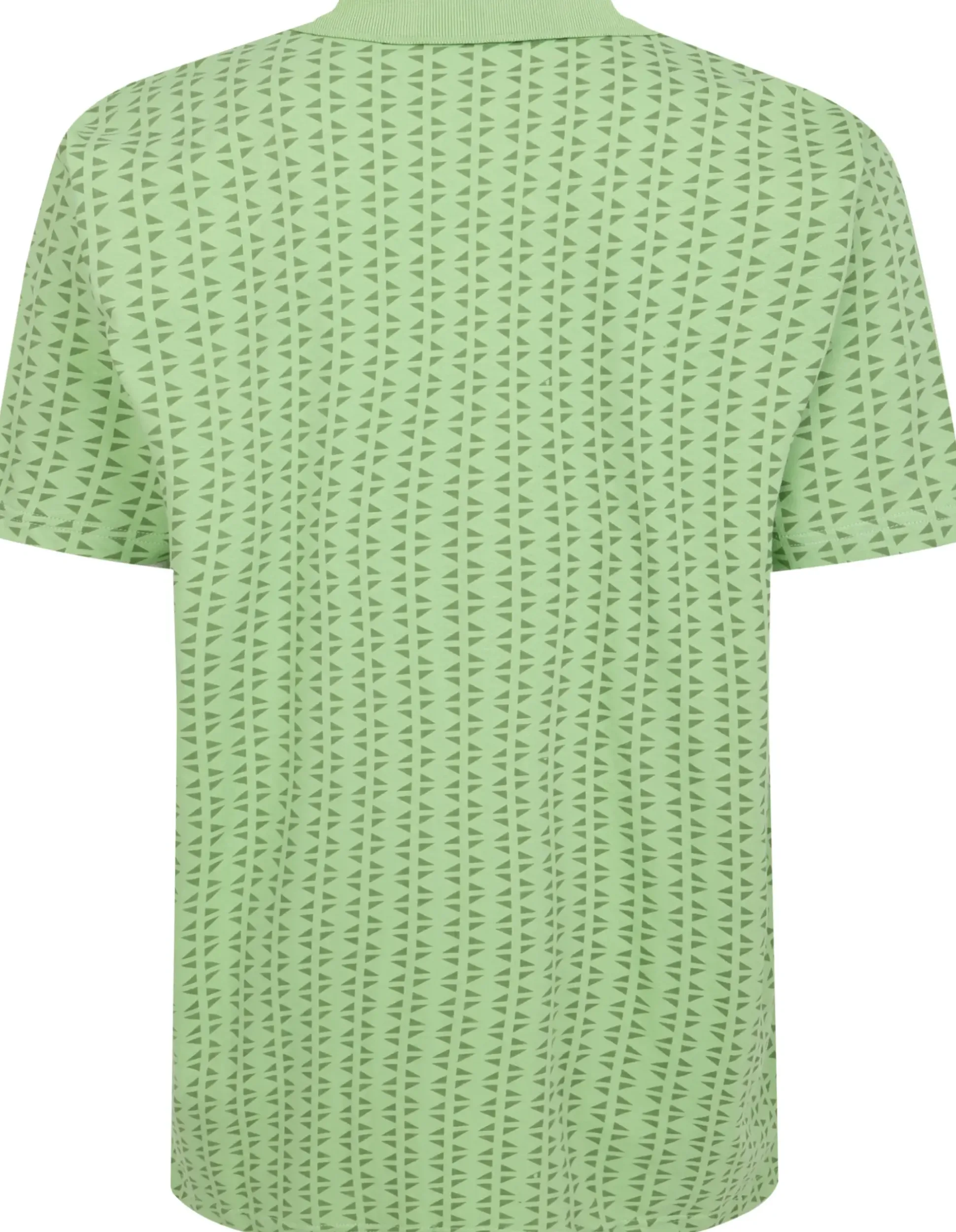 Bigdude Geometric Print Polo Shirt Lime Green