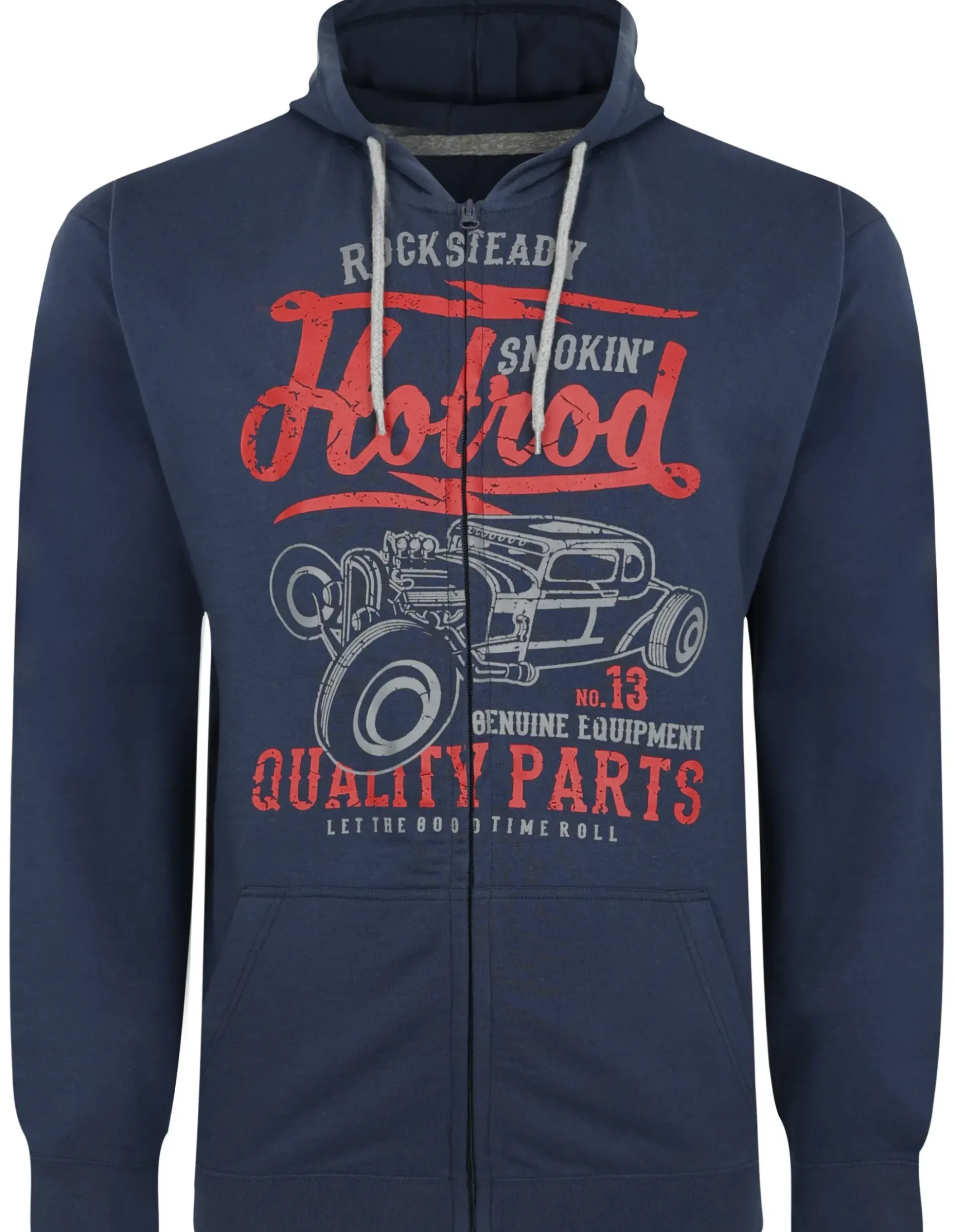Bigdude Hotrod Print Hoody Navy