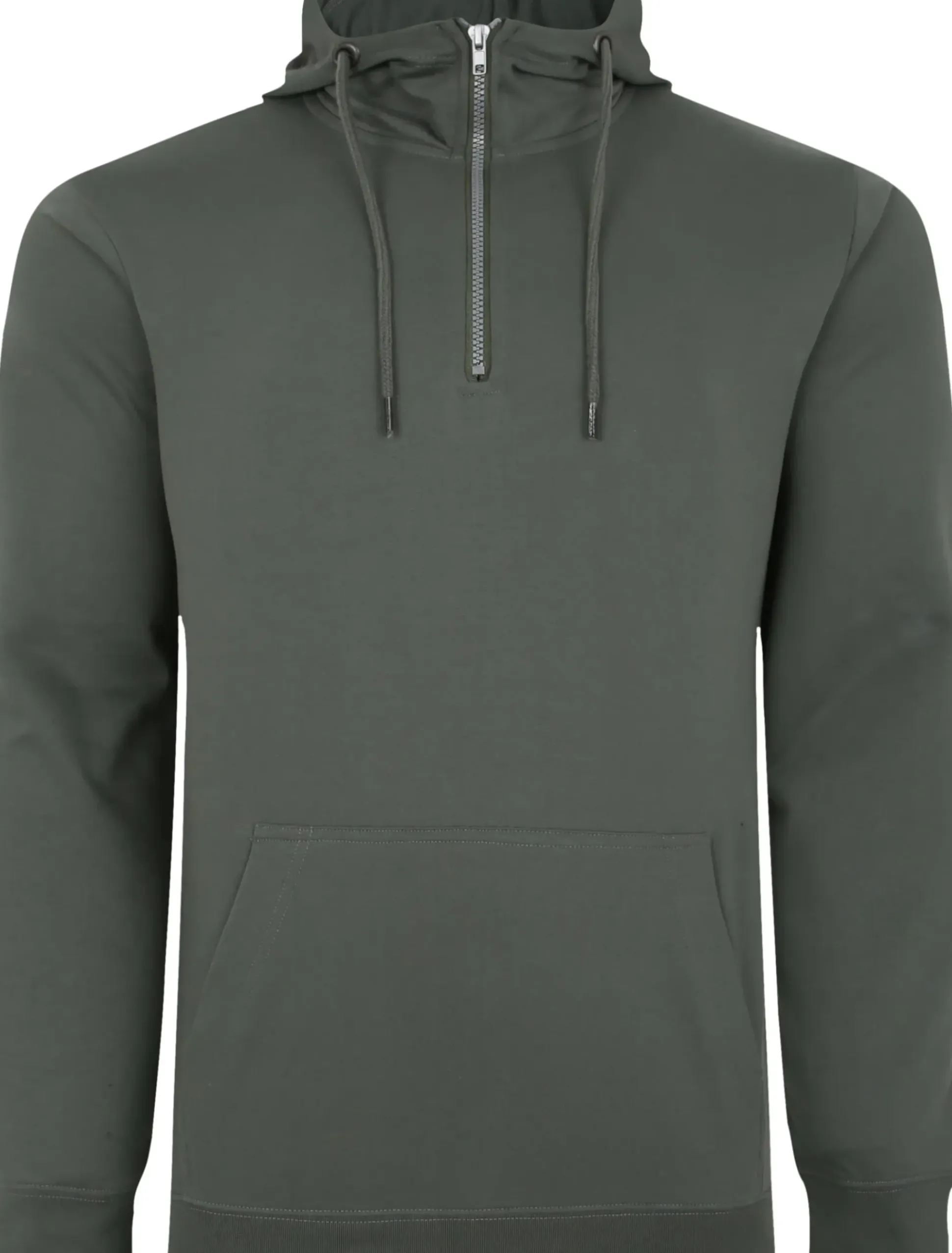 Bigdude Lightweight Half Zip Hoody Sage Green Tall