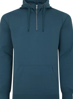 Bigdude Lightweight Half Zip Hoody Petrol Tall