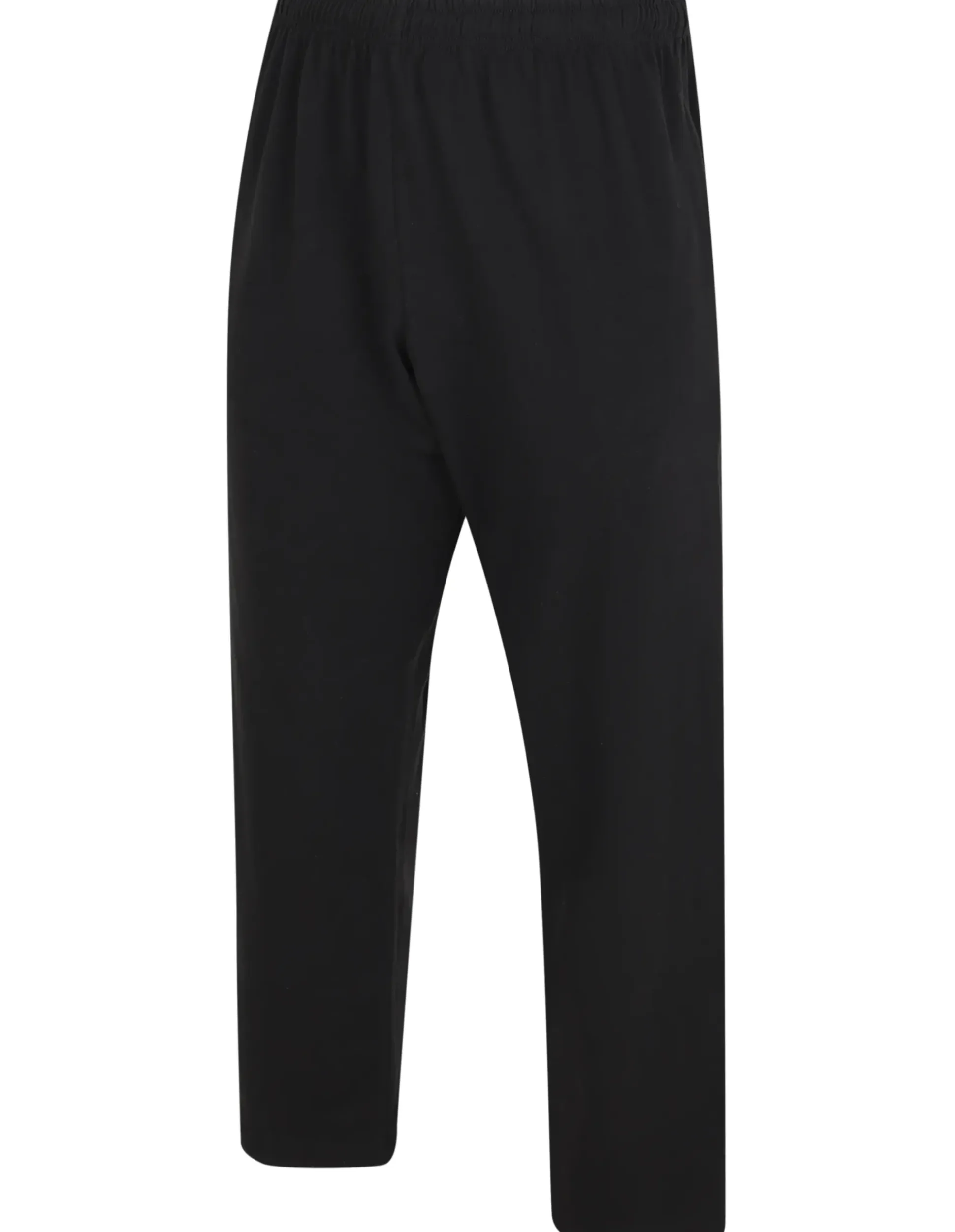 Bigdude Lightweight Jersey Open Hem Joggers Black