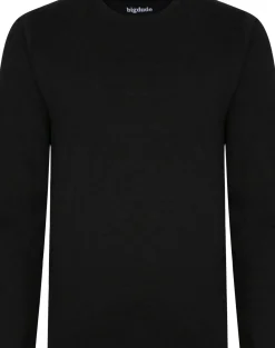 Bigdude Long Sleeve Marl T-Shirt Charcoal Tall