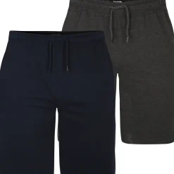 Bigdude Loopback Jogger Shorts Twin Pack Charcoal/Navy