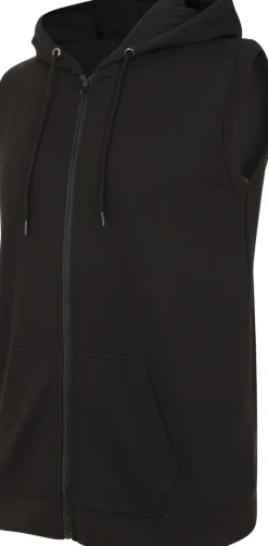 Bigdude Loop Back Sleeveless Hoody Black
