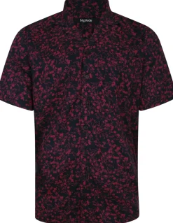 Bigdude Meadow Viscose Relaxed Collar Shirt Navy