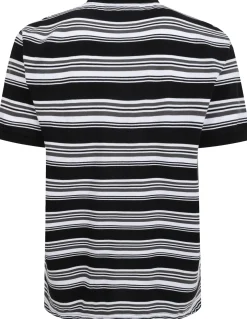 Bigdude Multi Striped Pique Polo Charcoal Tall