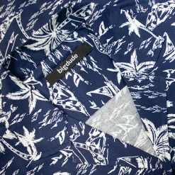 Bigdude Ocean Viscose Relaxed Collar Shirt Navy