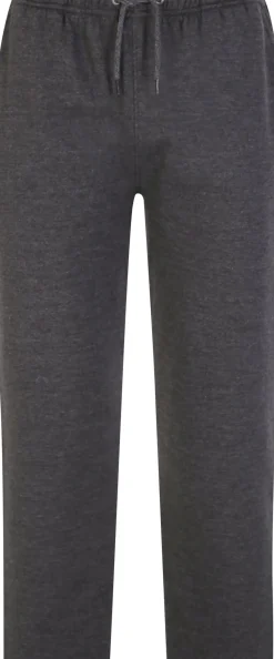 Bigdude Open Hem Joggers Charcoal