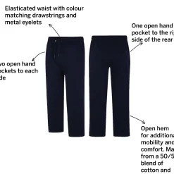 Bigdude Open Hem Joggers Navy