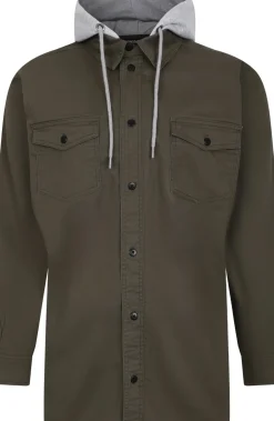 Bigdude Overshirt With Hood Olive