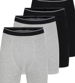 Bigdude 4 Pack Cotton Trunks Black / Grey