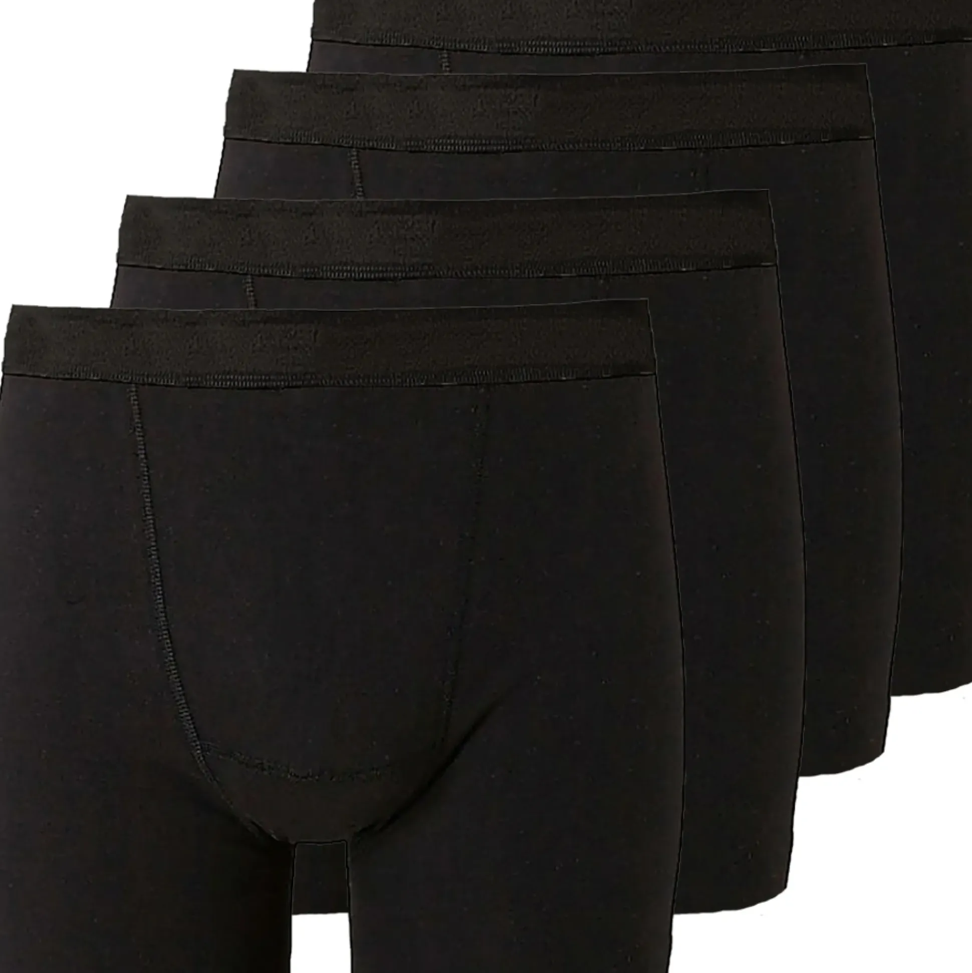 Bigdude 4 Pack Jersey Boxer Shorts Black