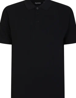 Bigdude 3 Pack Plain Polo Shirts Black