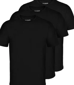 Bigdude 3 Pack Plain T-Shirts Black Tall