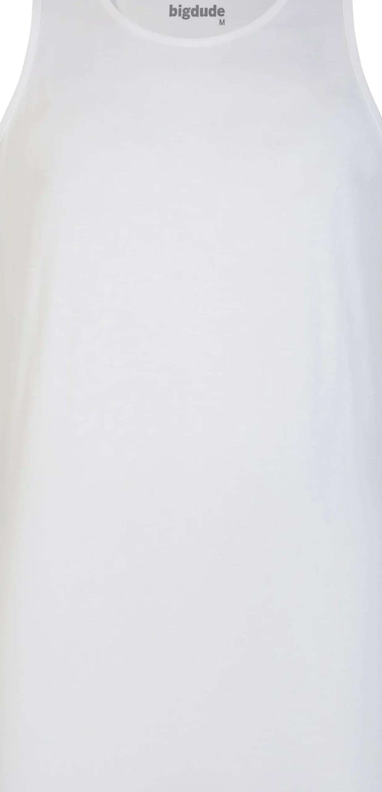 Bigdude 3 Pack Plain Vests White