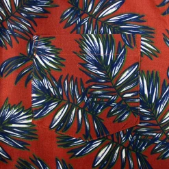Bigdude Palm Leaves Viscose Relaxed Collar Shirt Pepper Red