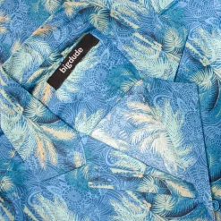 Bigdude Palms Viscose Relaxed Collar Shirt Blue