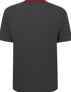 Bigdude Pique Polo With Chunky Tipping Charcoal