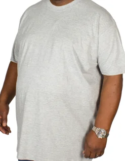 Bigdude Plain Crew Neck T-Shirt Grey