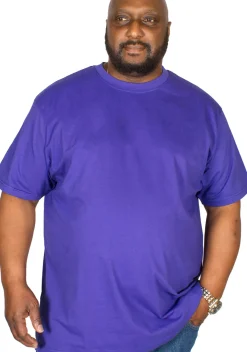 Bigdude Plain Crew Neck T-Shirt Violet