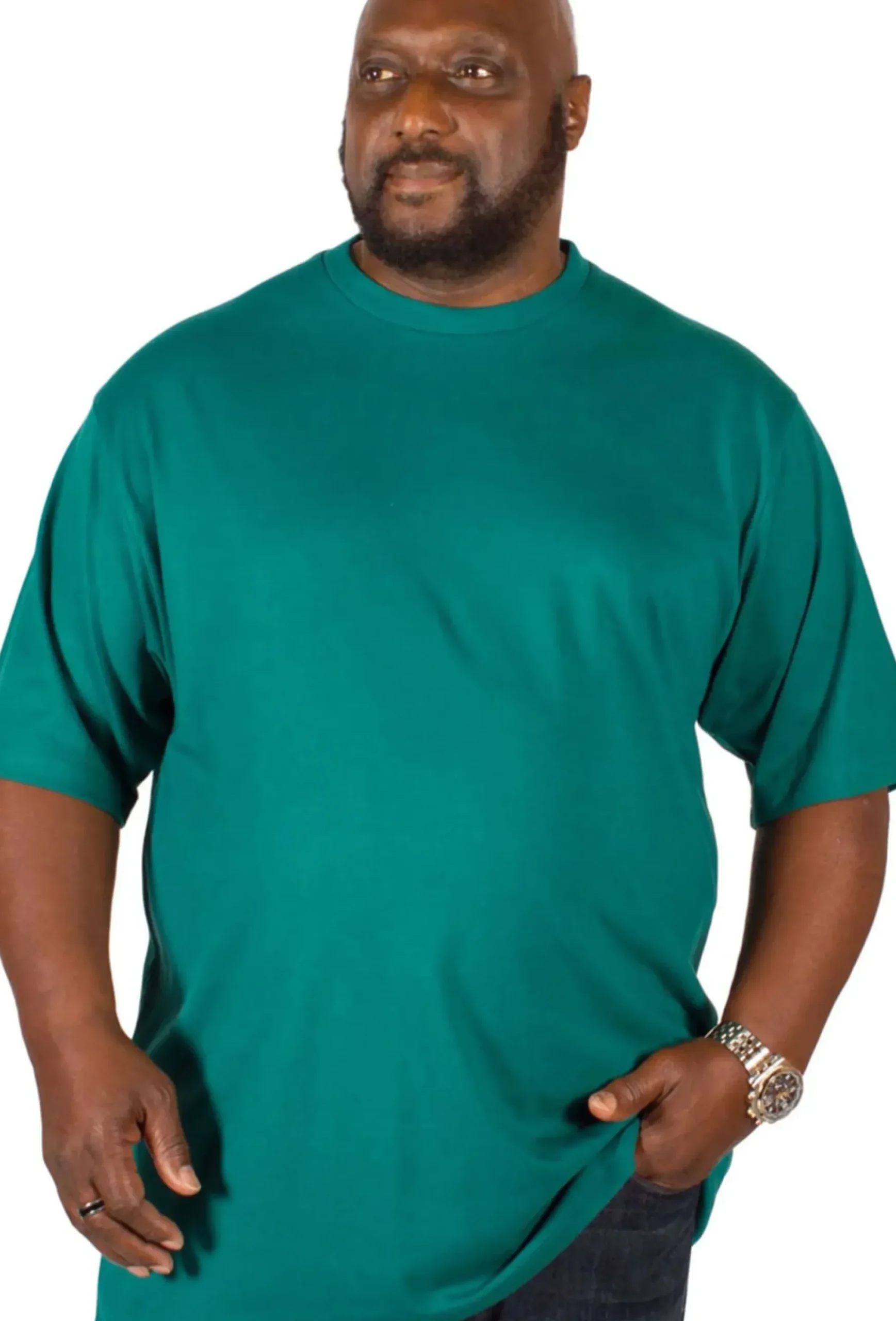 Bigdude Plain Crew Neck T-Shirt Green Tall