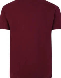 Bigdude Plain Crew Neck T-Shirt Burgundy Tall