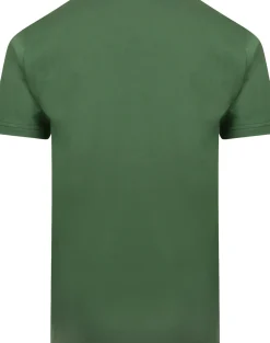 Bigdude Plain Crew Neck T-Shirt With Pocket Deep Green Tall