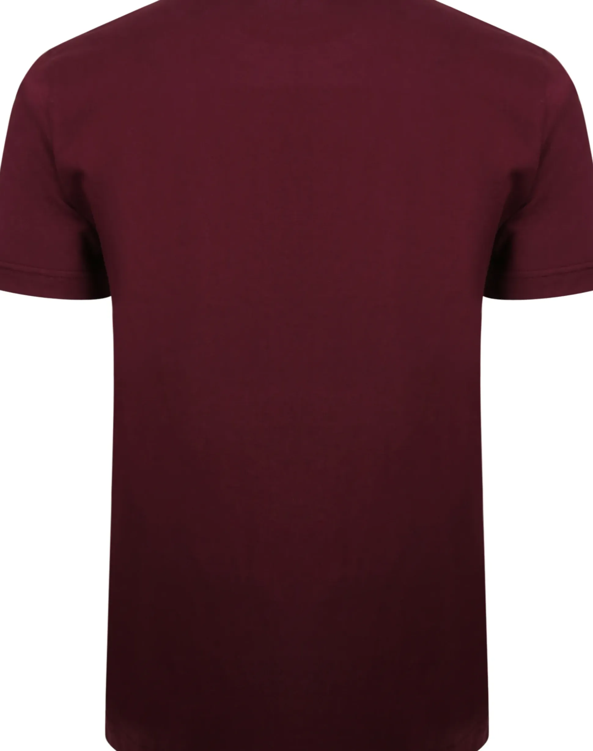 Bigdude Plain Crew Neck T-Shirt With Pocket Burgundy